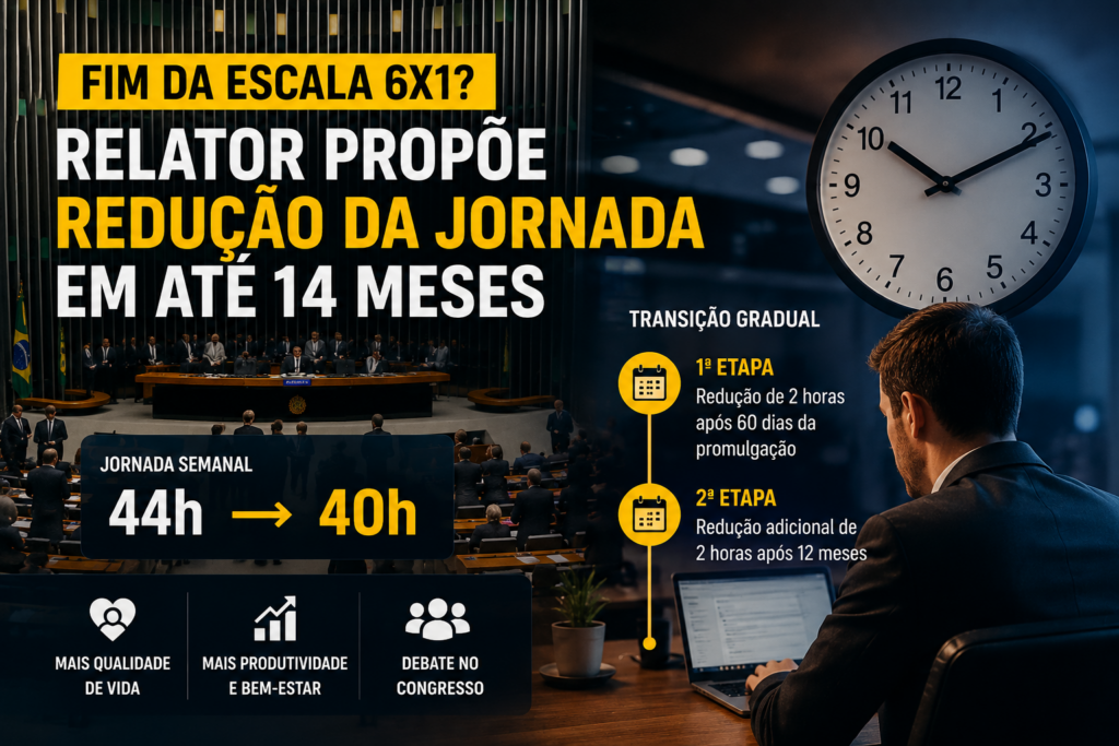 Relator Propõe Redução Gradual da Jornada de Trabalho em Até 14 Meses