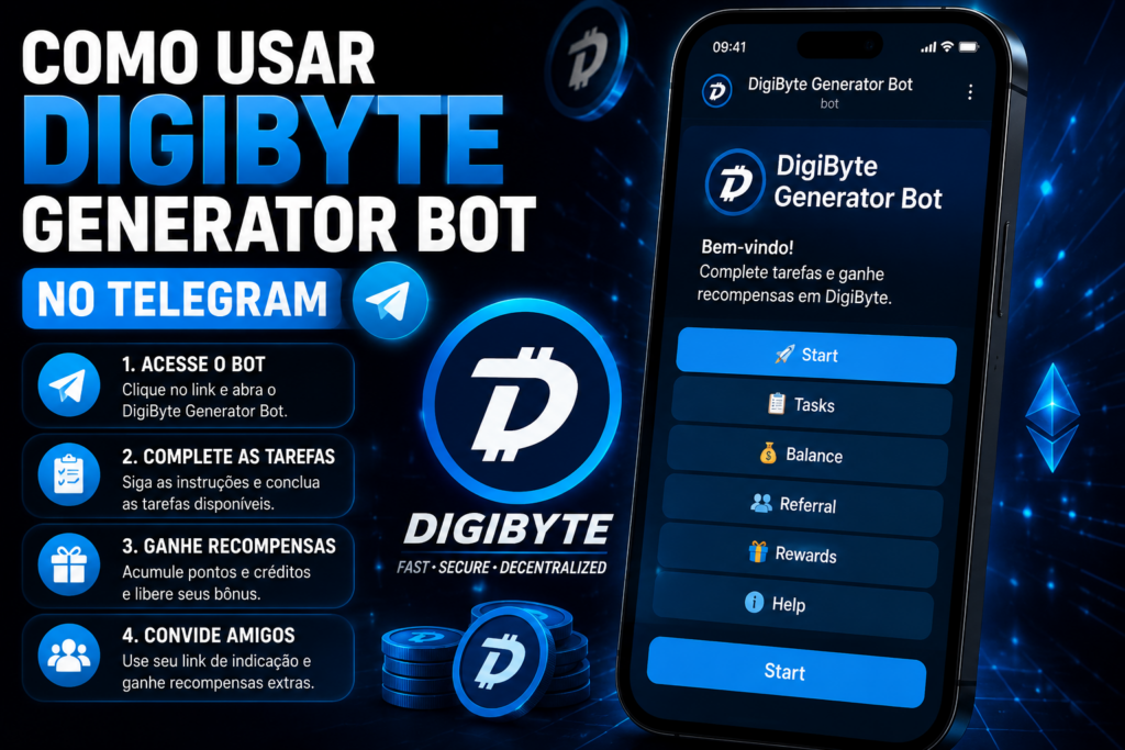Tutorial DigiByte Generator Bot no Telegram