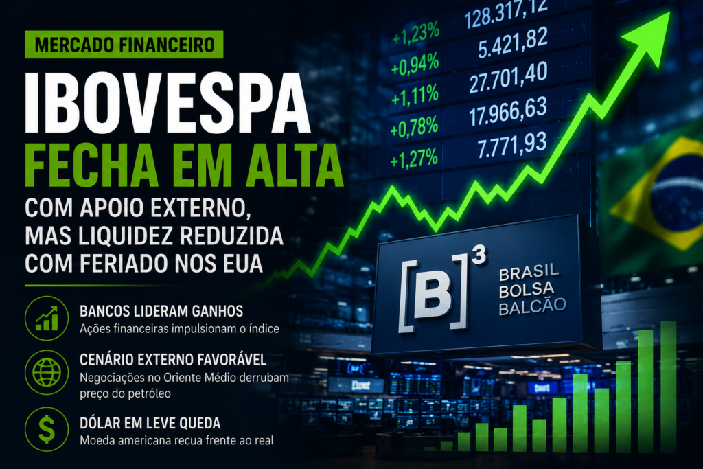 Ibovespa Fecha em Alta Mesmo com Baixa Liquidez no Mercado