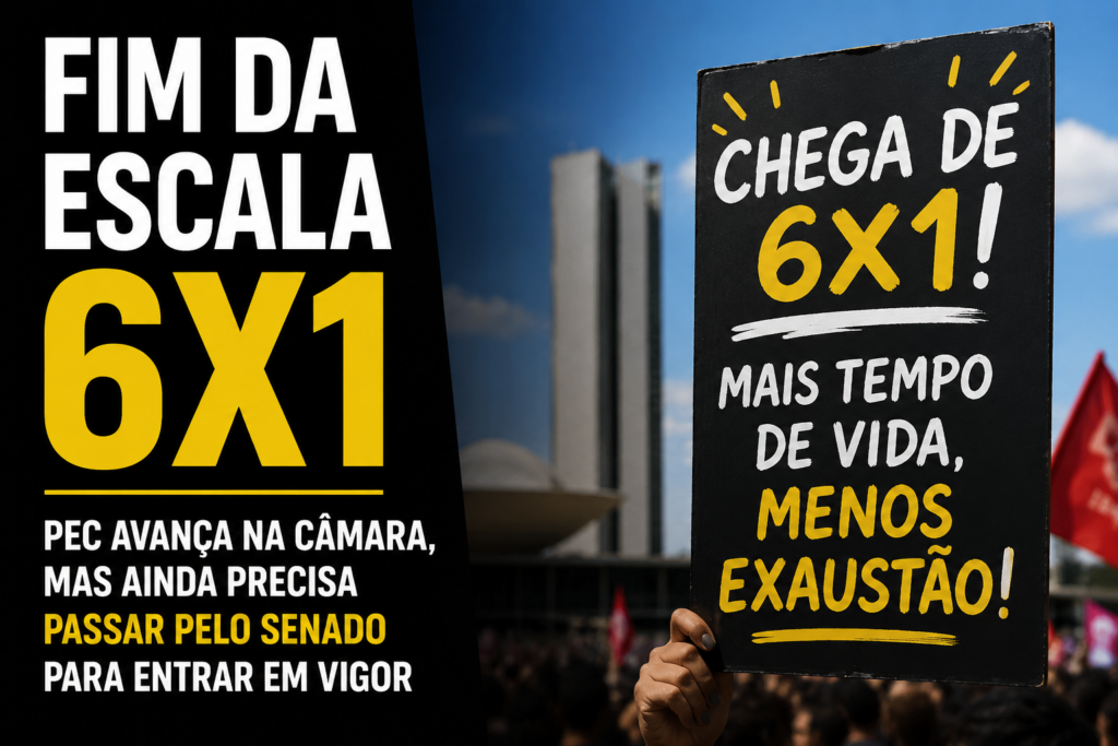 Quando pode começar a valer o fim da escala 6×1? PEC ainda precisa avançar no Senado