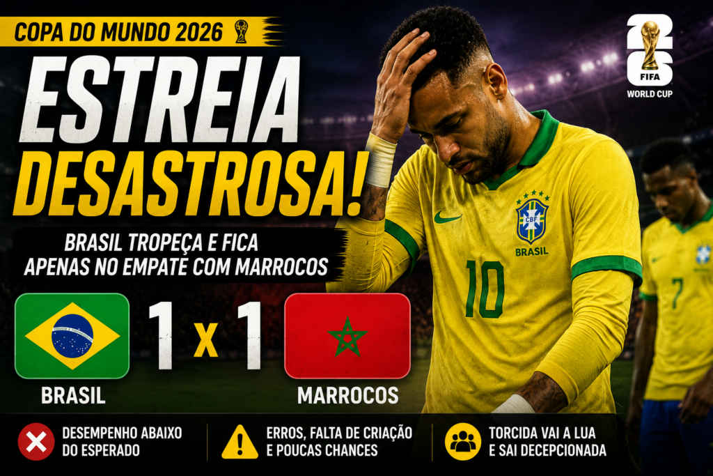 Brasil Tropeça na Estreia e Fica Apenas no Empate com Marrocos